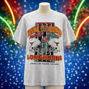 VTG Texas Longhorns 2006 Rose Bowl Champs Shirt Tee M